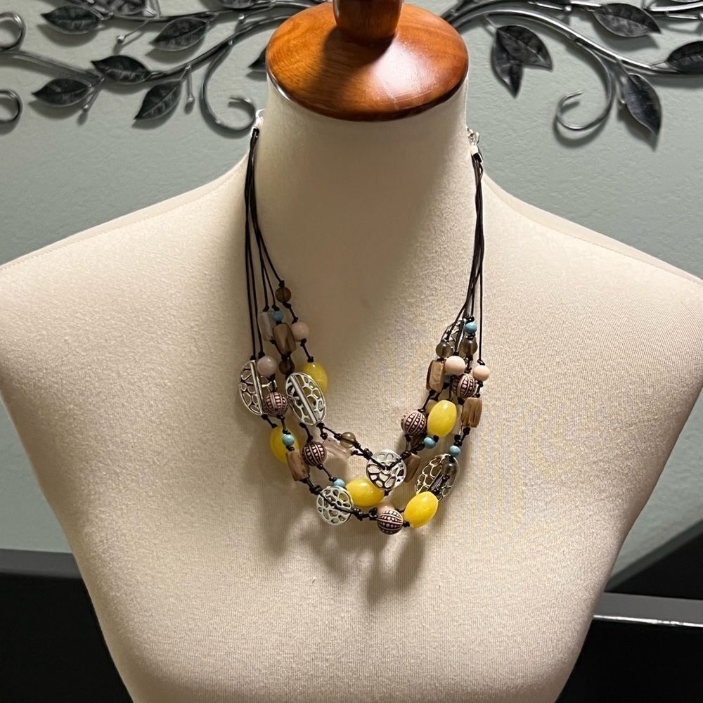 Premier Designs “Del Monte” Multicolor Beaded Necklace #PDNK2